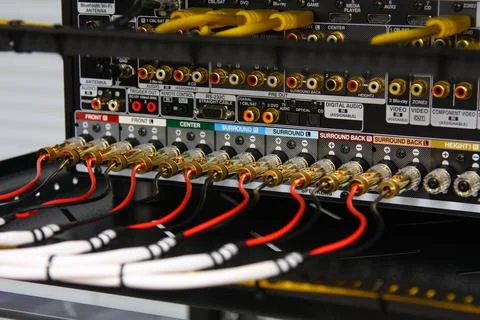 Low-current rack of electronic equipment. Stock Photos