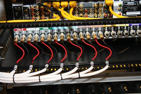 Low-current rack of electronic equipment. Stock Photos