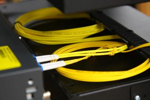 Low-current rack of electronic equipment. Stock Photos