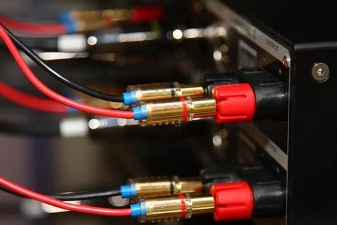 Low-current rack of electronic equipment. Stock Photos