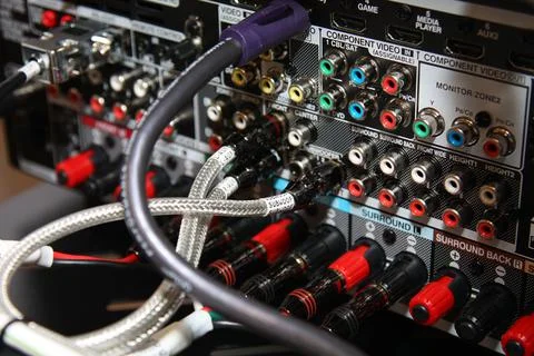 Low-current rack of electronic equipment. Stock Photos