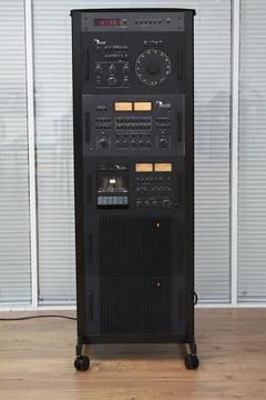 Low-current rack of electronic equipment. Stock Photos