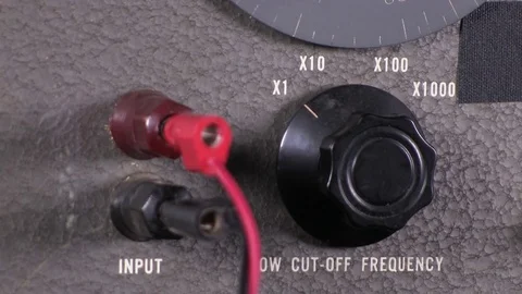 Low cut-off frequency scale selection Stock Footage 84004626