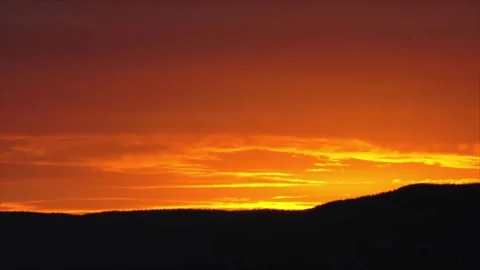Low dark mountains covered with forest Video stock 321601022