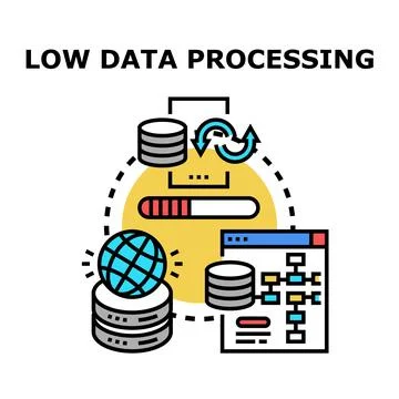 Low data processing concept vector icon illustration イラスト素材
