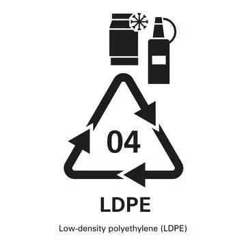 Low density polyethylene icon, simple style Illustrazione stock