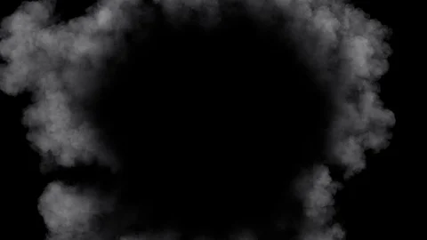 Low density smoke puff spreading concentrically outwards / Gunshot smoke Stock Footage 93084635