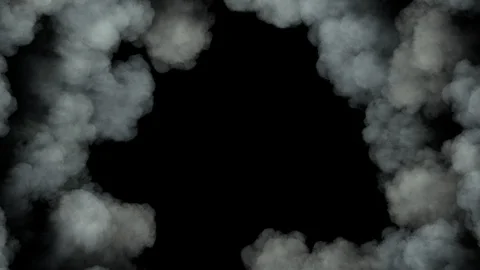 Low density spreading smoke, wiping frame concentrically inwards. Stock Footage 93182129