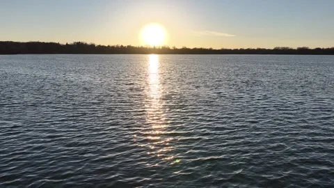 Low done flight over Lake Calhoun Minneapolis Stock Footage 256100859