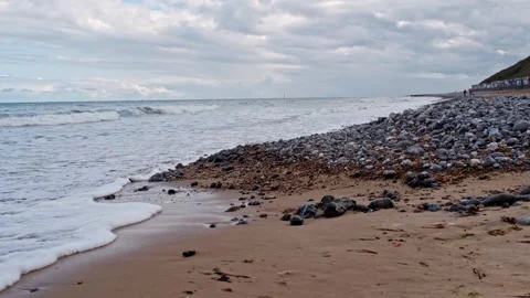 Low down view across the coastline Stock-Footage 251390602