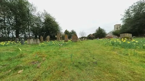 Low down view of a rural cemetery Stock-Footage 237086062