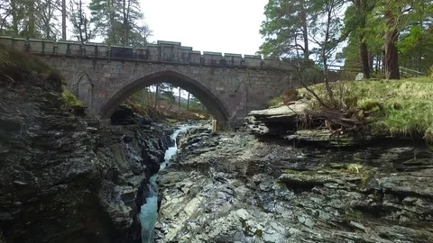 Low Drone Aerial of the Pools of Dee Video stock 81718567