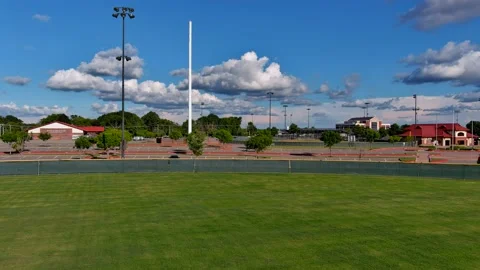 Low drone flight over centerfield Stock Footage 207524696