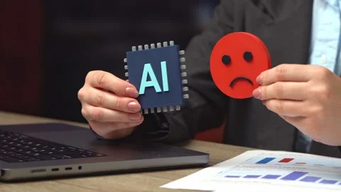 Low efficiency of artificial intelligence in performing business tasks. The AI Stock Footage 342259107