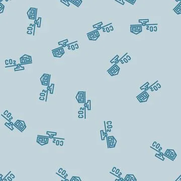 Low emission materials green building line vector seamless pattern Stock Illustration