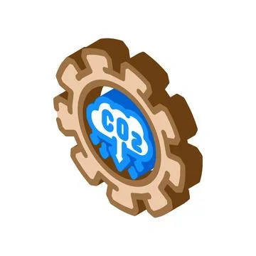 Low emission technology isometric icon vector illustration 스톡 일러스트