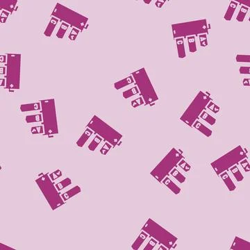 Low energy consumption glyph vector seamless pattern Stockillustratie
