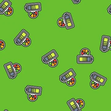 Low energy consumption vector seamless pattern イラスト素材
