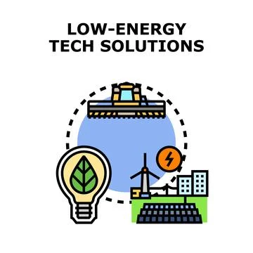 Low energy tech solutions for agriculture and urban development Stock Illustration