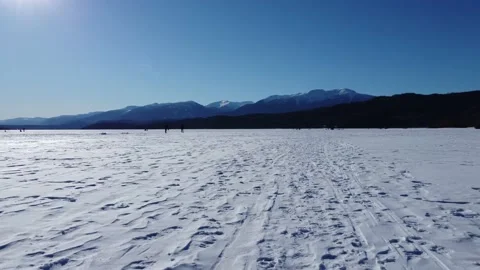 Low fast drone over ice 4K Stock Footage 149082725