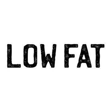 Low fat stamp on white Stock Illustration