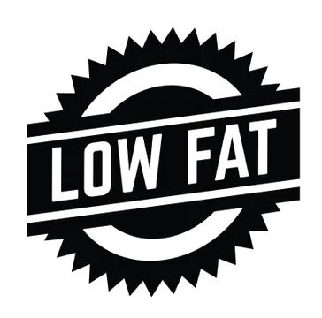 Low fat stamp on white Stock Illustration