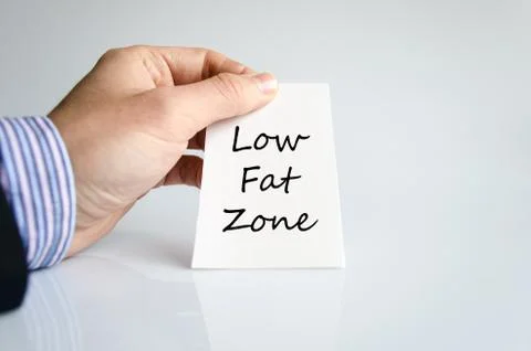 Low fat zone text concept Stock Photos