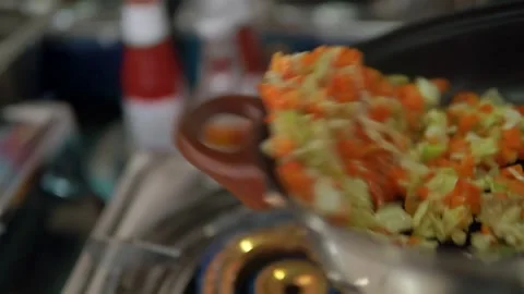 Low flame saute Video stock 146777613