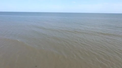 Low Flight - Beach to Atlantic Ocean - Hilton Head, South Carolina Video stock 134278754