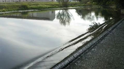 Low flight from a beautiful waterfall on a small river Video stock 138533845