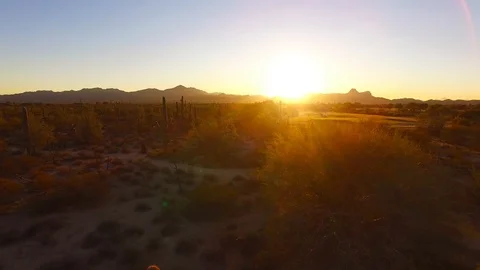 Low Flight over Desert Stock Footage 123775594