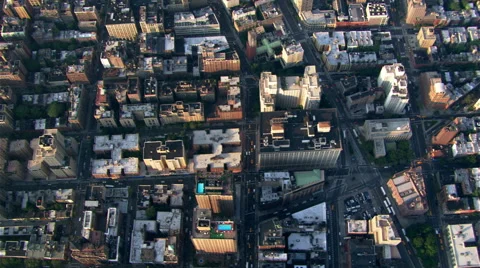 Low flight over Manhattan along Broadway. Shot in 2003. Stock Footage 59522110