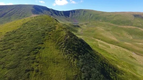 Low flight over mountain plateau in beautiful summer day Video stock 79097339