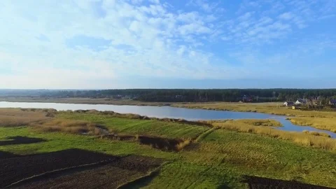 Low flight over the river Video stock 70551025