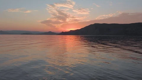 Low flight over the sea surface Stock Footage 106663357