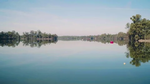 Low Flight Over Surface of the Water Stock Footage 72734905