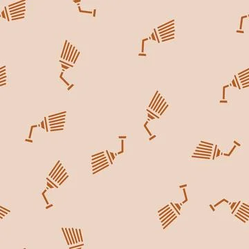 Low-flow showerhead water saving glyph vector seamless pattern Illustrazione stock