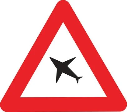 Low Flying Aircraft Sign Stock Illustration
