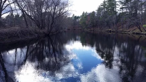 Low flying up the Contoonock River 4-26 Stock-Footage 334657816