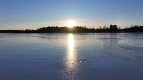 Low Flying Drone Shot Over The Ice On The Frozen Sea Stock Footage 272318699