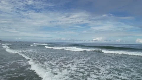 Low Flying Pan Over Ocean Breakers in Costa Rica Stock Footage 211737078