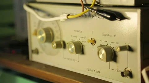 Low-frequency signal generator, close-up Stock Footage 42821080