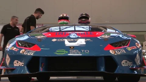 Low front shot of custom lamborghini Stock Footage 81454067