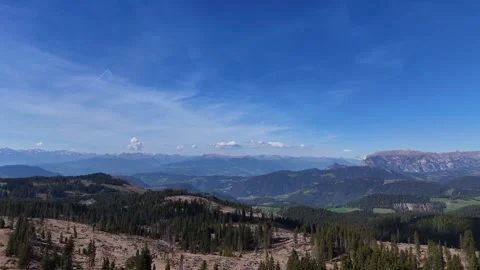 Low Glide Drone Flight Above Alpine Ridge Towards Majestic Mountain Peak Video stock 339310847