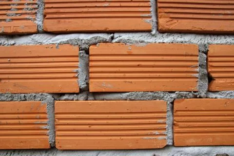 Low grade brick masonry Foto stock