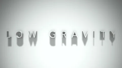 Low gravity 3D title animation with shadows on a white background Stock Footage 296852494