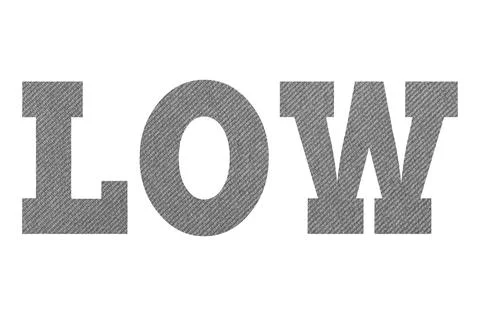 LOW  with gray fabric texture on white background Stock Photos