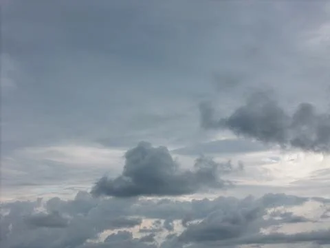 Low grey cloud sky Stock Photos