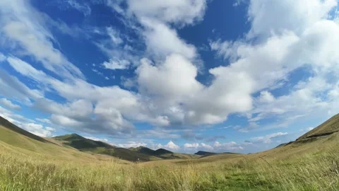 Low ground angle time lapse landscape summer in the mountains Stock Footage 279963512