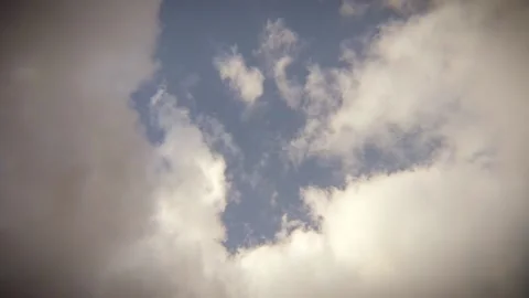 Low Ground Perspective TimeLapse of Cumulus Clouds Timelapse Stock Footage 143124167